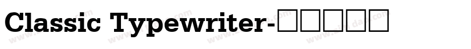 Classic Typewriter字体转换